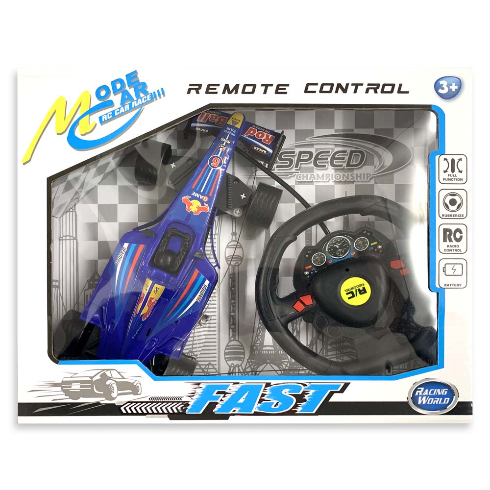 Forma 1-es versenyautó kormánnyal , piros és kék színben , 25 cm - Image 3