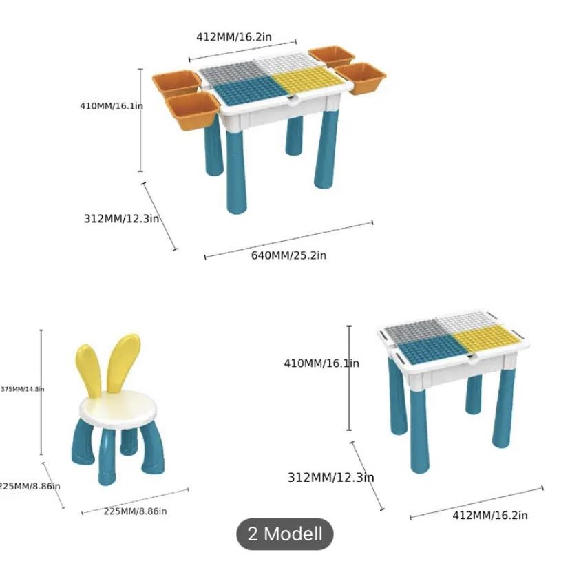 Lego játszó asztal 1székkel 103db-os - Image 3
