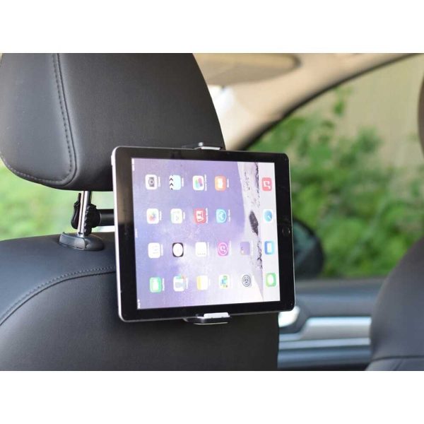 Fejtámlára rögzíthető autós telefon és tablet tartó, fekete - Image 10