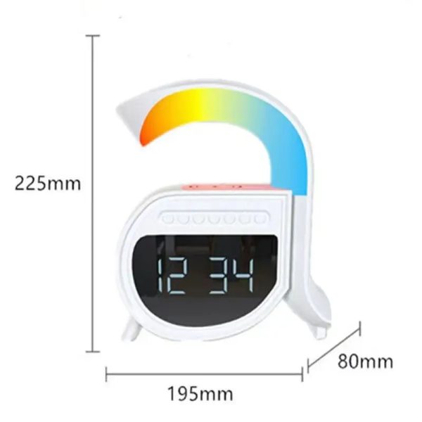 LED vezeték nélküli töltő hangszóró A-16 fehér - Image 3