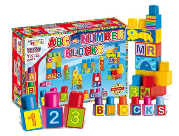 Építőkocka Betű és Szám Kavalkád 63 x 31 x 38/64 mm