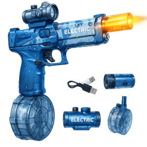 Automata vízipisztoly , led világítással , nagy hatótávval , 500 ml tartály