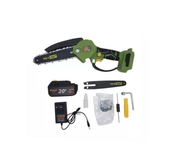 Procraft PKA 22 professzionális Mini Láncfűrész 2 Akkus 6" lánccal​ 20V - Image 2