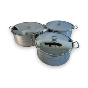 Berghome Line BL-1750 indukciós 6 részes rozsdamentes edénykészlet, (36cm, 38cm, 40cm)