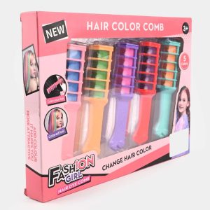 Fésű formájú hajszínező kréta kislányoknak , 5 féle színben