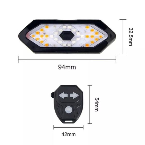 Bicikli Hátsó LED Lámpa Irányjelzővel és Vezeték Nélküli Távirányítóval - Image 2
