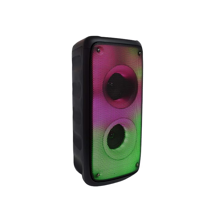 Brodu BTS-1379 Hordozható bluetooth és karaoke hangszóró, full LED panel RGB világítással - Image 2