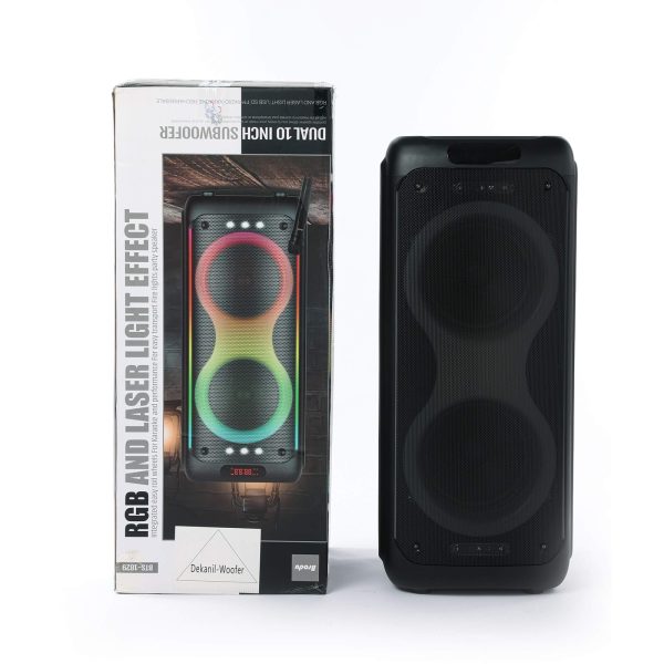 Brodu Bluetooth hangszóró vezeték nélküli mikrofonnal és távirányítóval, lézer és rgb fény effekttel - Image 7