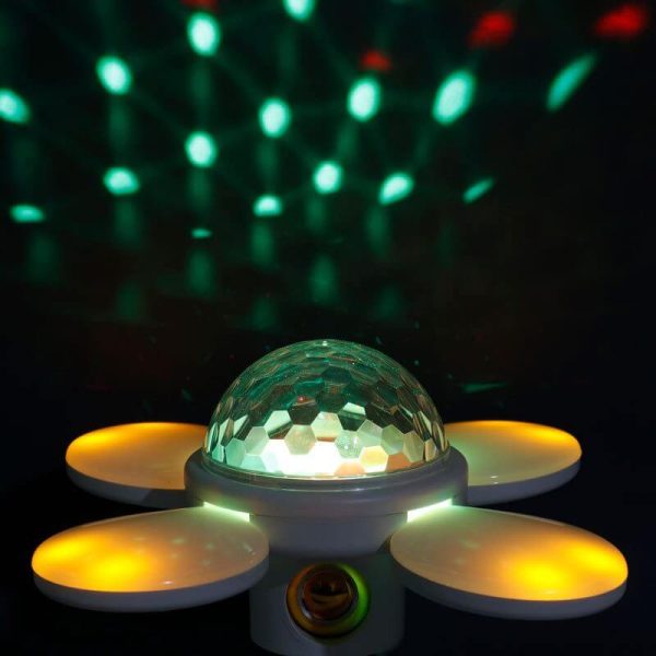 Disco fény és összecsukható RGB LED , Bluetooth hangszóróval ás E27 csatlakozással - Image 6