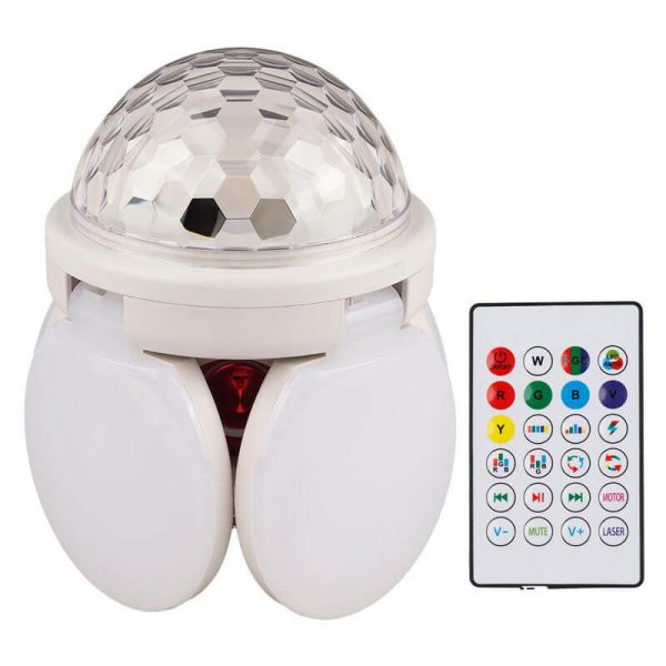 Disco fény és összecsukható RGB LED , Bluetooth hangszóróval ás E27 csatlakozással - Image 2