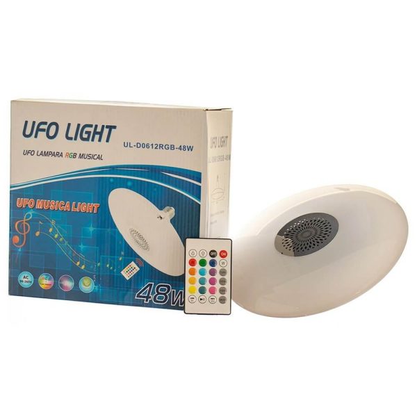 E27 RGB Bluetooth UFO Lámpa Hangszóróval 48W - Image 3