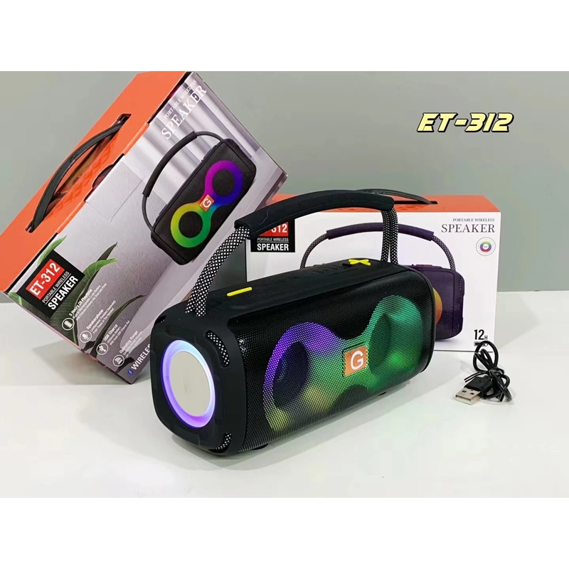 ET-312 dupla 2 hüvelykes vezeték nélküli BT hordozható sztereó basszus hangszóró - Image 2