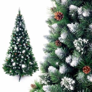 Havas 3D Prémium Műfenyő, Karácsonyfa tobozzal talpal 180 cm