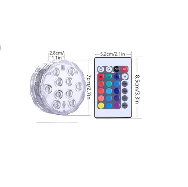 Vízálló, merülő intelligens LED lámpa távirányítóval - Image 4