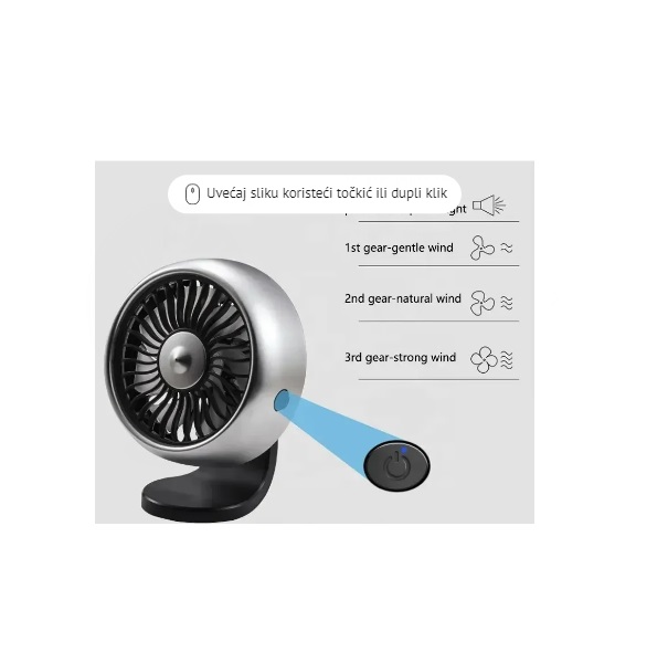 Autó ventilátor LED világítással FEO45 - Image 2