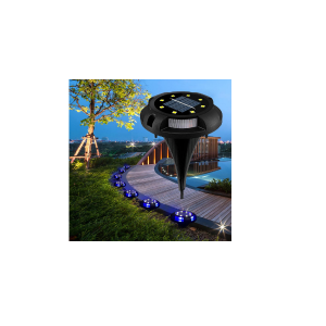 Fotókristályos szilícium napelemes 8 LEDes gyeplámpa / 4 db