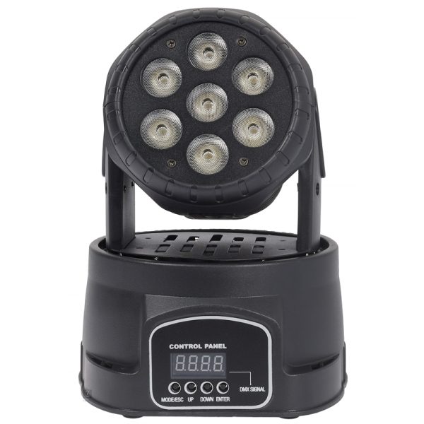 Flash LED forgó fejes party rgbw fény vetítő 7x10w, robotlámpa hangszinkronizálással - Image 6