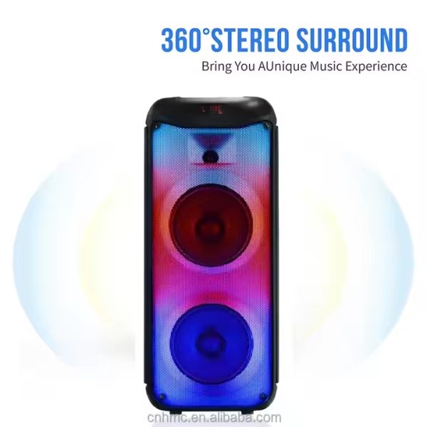 GY-5048 Bluetooth 5.0 hangfal karaoke mikrofonnal, 2x8", 40W - Image 2