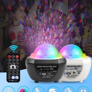 Led starry projektor light – éjszakai lámpa és hangszóró, disco éjjeli fény