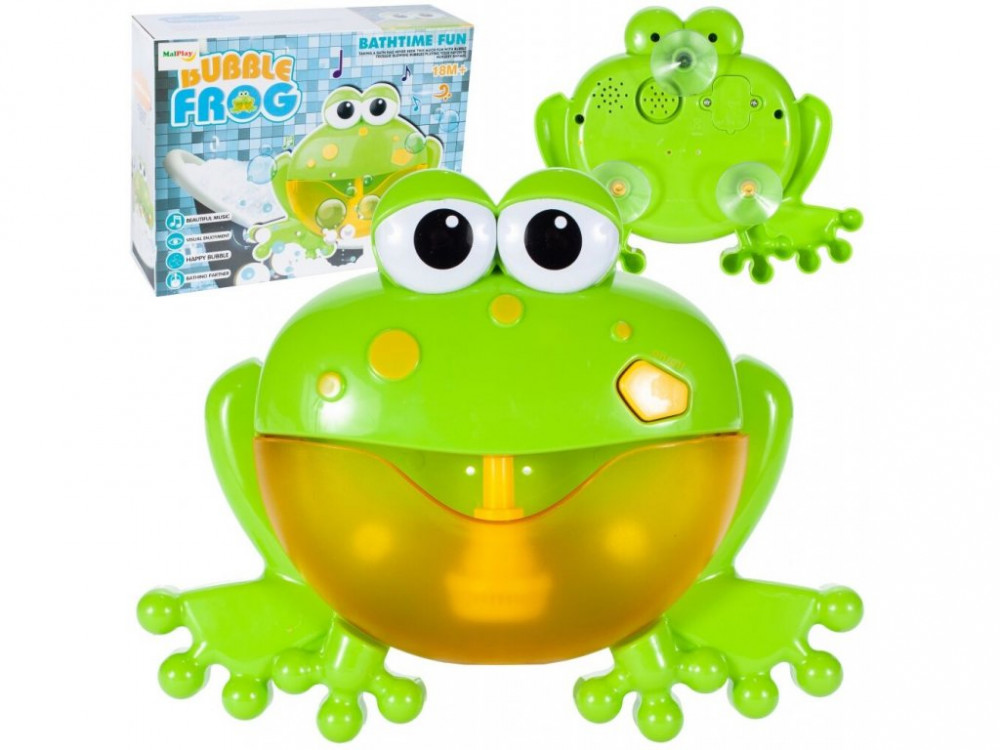 Buborékfújó béka fürdőkádba dallamokkal