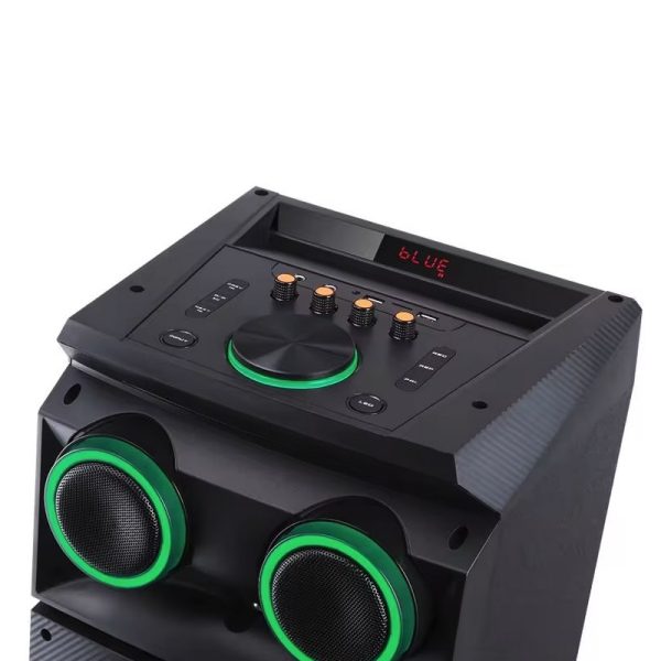 HS-TD10V3 Vezeték nélküli hangszóró, 3x10" basszus és egy magassugárzó, BT/USB/TF/FM/AUX/Karaoke/TWS - Image 4