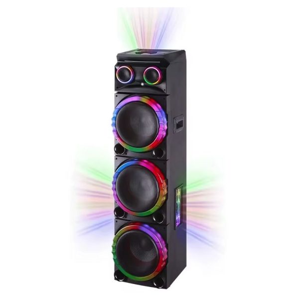 HS-TD10V3 Vezeték nélküli hangszóró, 3x10" basszus és egy magassugárzó, BT/USB/TF/FM/AUX/Karaoke/TWS - Image 5