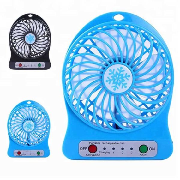 Mini Hordozható Újratölthető USB Ventilátor, 3 Fokozatú, Hópehely Design - Image 5