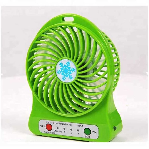 Mini Hordozható Újratölthető USB Ventilátor, 3 Fokozatú, Hópehely Design - Image 3