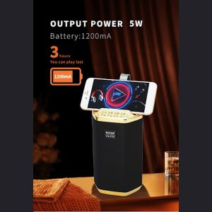 Hordozható Bluetooth hangszóró Ws-3130- Fekete