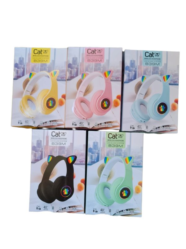 B39M vezeték nélküli bluetoothos fejhallgató cica füllel – cat ear - Image 2
