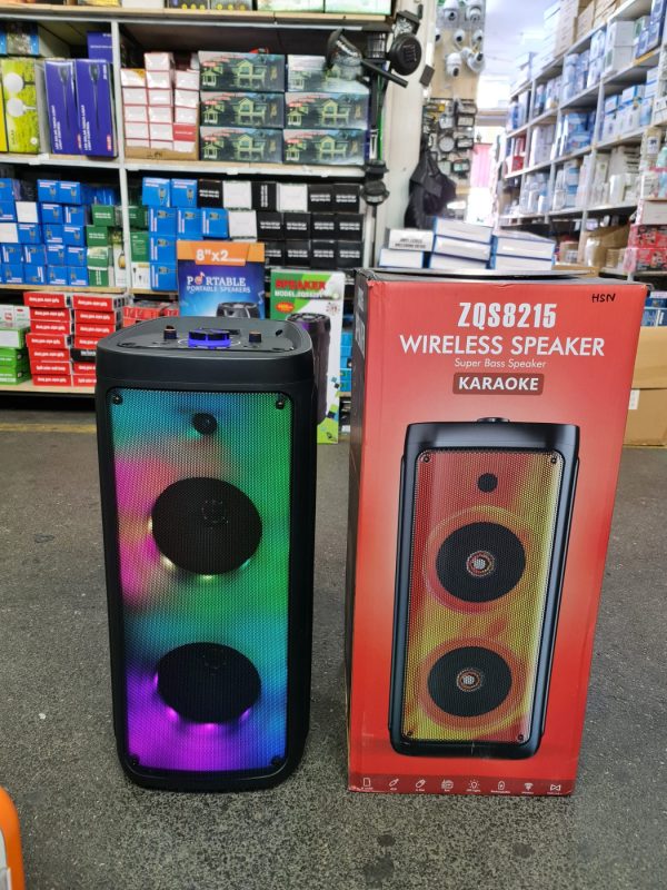 ZQS8215 vezeték nélküli, bluetoothos hangszóró ledes világítással, mikrofonnal - Image 2