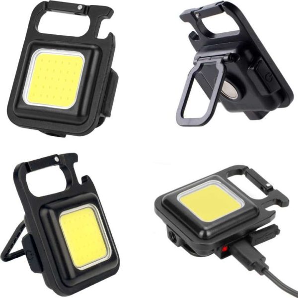COB Kulcstarós mini lámpa USB-vel tölthető, sörnyitóval - Image 3