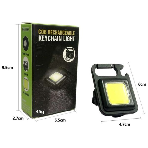 COB Kulcstarós mini lámpa USB-vel tölthető, sörnyitóval - Image 4
