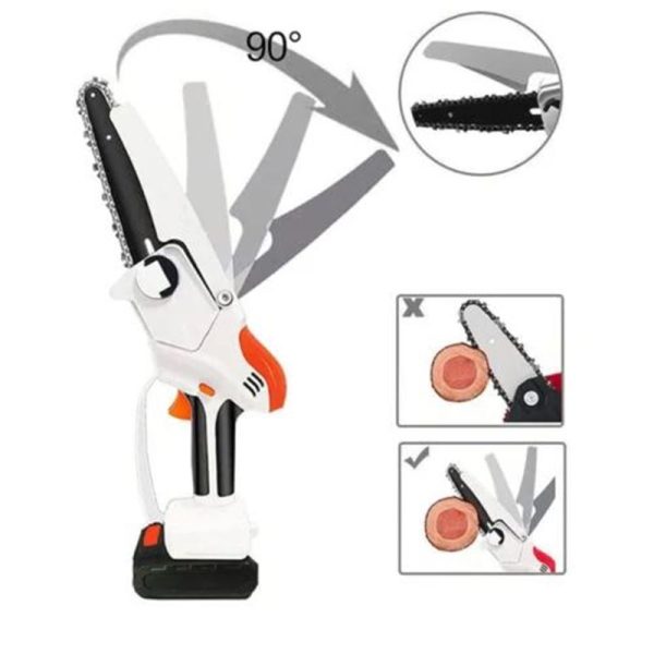Kraftech KT/BCHS-48iPro Mini Láncfűrész 2db 48V akkuval 3db 6" lánccal - Image 3