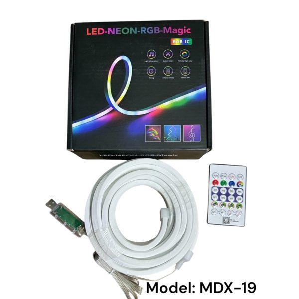 MDX-19 LED NEON RGB vágható szalag, telefonos applikációval és távirányítóval, élő zene követéssel - Image 5