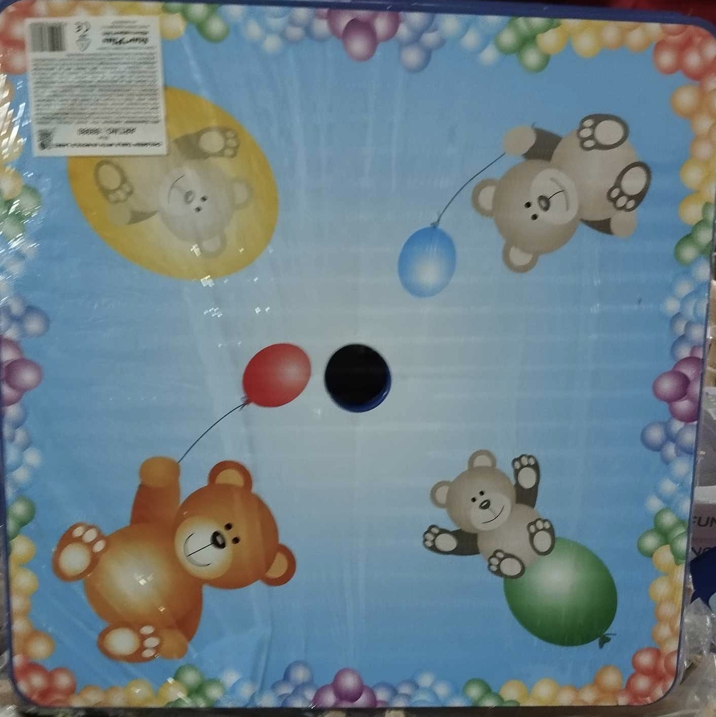 Műanyag gyerek kerti asztal macis ,46×46×43cm - Image 2