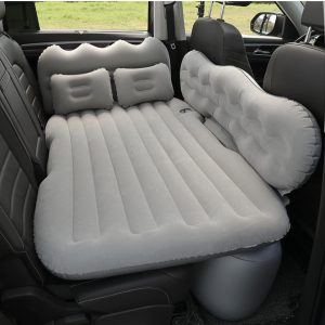 Felfújhatós utazóágy , autóságy , pumpával, 130×80 cm , szürke és piros színben