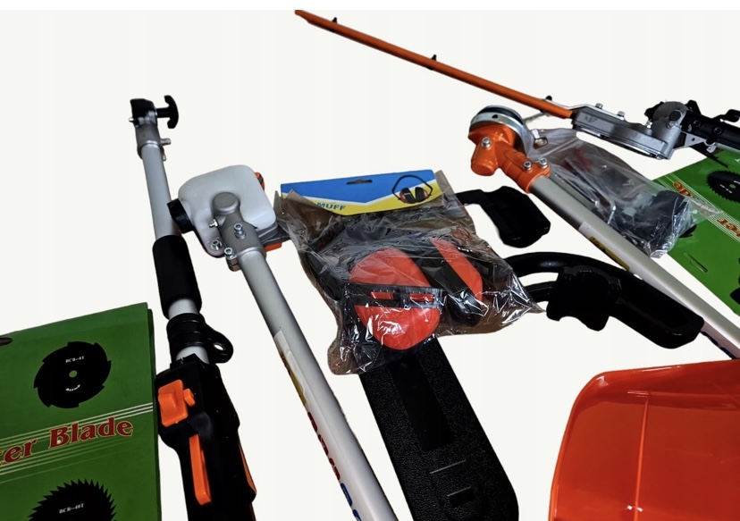 DW multifunkcionális kerti gép , 5 az 1 ben (ágvágó,láncfűrész,sövényvágó,fűkasza,vágótárcsa) + kesztyű,szemüveg és fülvédő - Image 4