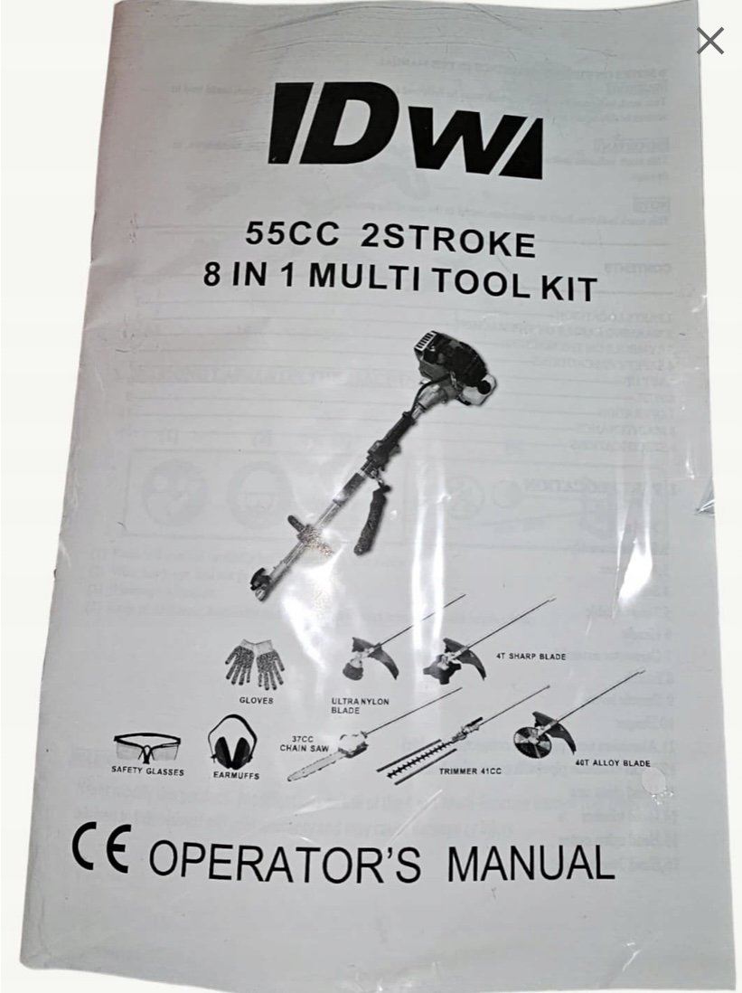 DW multifunkcionális kerti gép , 5 az 1 ben (ágvágó,láncfűrész,sövényvágó,fűkasza,vágótárcsa) + kesztyű,szemüveg és fülvédő - Image 5