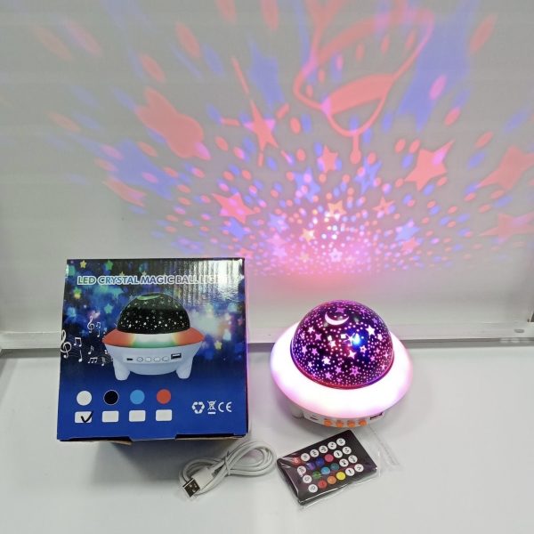 Galaxy Star fényprojektor, éjszakai fény gyerekeknek, dekoratív hangulatvilágítás hangszóróval és távirányítóval, USB, fehér - Image 8