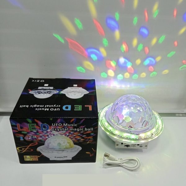 UFO Mágikus Disco Lámpa USB Foglalattal és Bluetooth hangszóró - Image 3