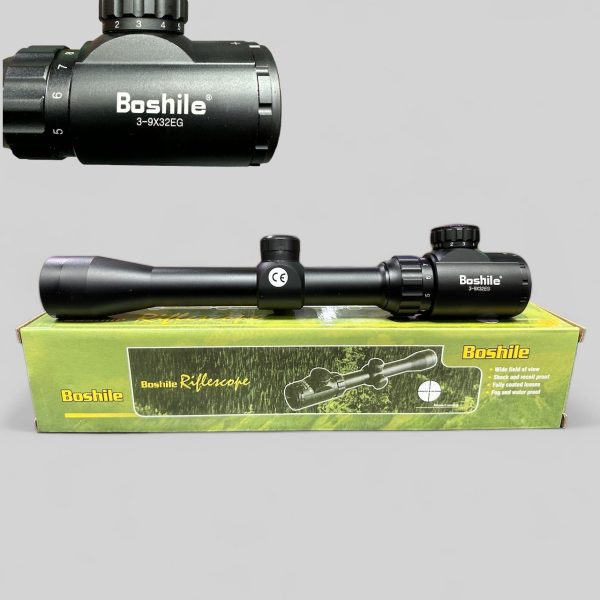 Bosile légpuska/ airsoft céltávcső mil dot szálkereszt piros és zöld megvilágítással 3-9×32EG - Image 2