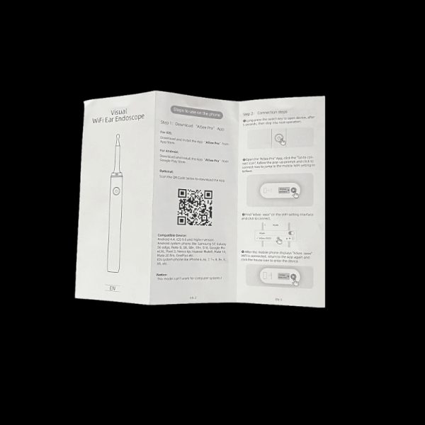 Endoszkók kamerás Fültisztító, Fülviasz-eltávolító eszköz aplikációval Aisee Pro IOS, Android - Image 3