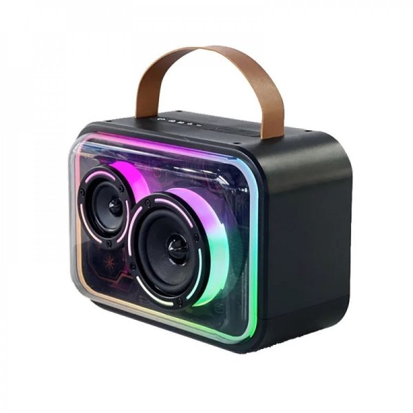 K13 Stereo karaoke hangszóró 2 DB vezeték nélküli mikrofonnal, RGB világítással - Image 2