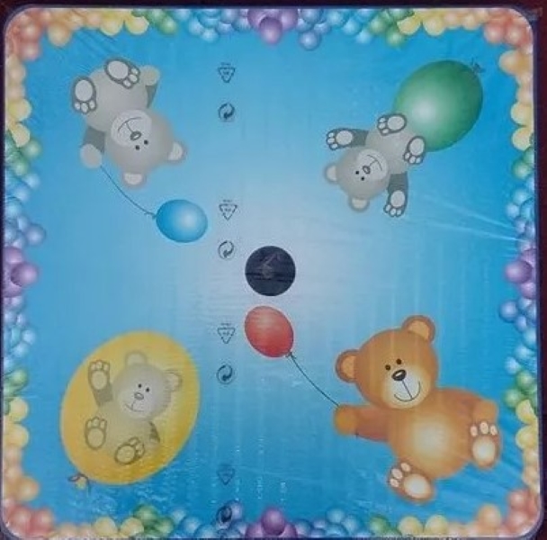 Műanyag gyerek kerti asztal macis ,46×46×43cm