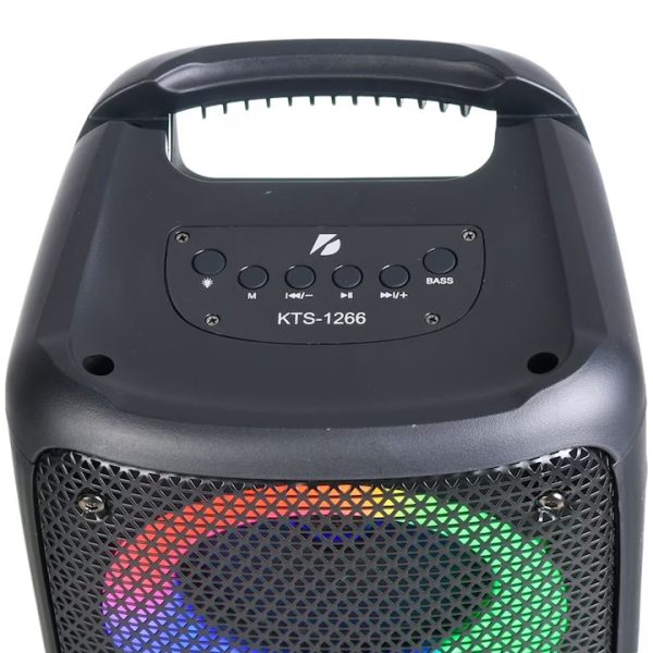 KBroad KTS-1297 Vezeték nélküli hangszóró, Bluetooth/TF card/FM radio/ Karaoke, 17 x 17 x 38 cm - Image 3