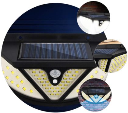 NF-118 napelemes kültéri mozgásérzékelős fali lámpa 17 118 SMD ledes, 17 x 10 cm - Image 4