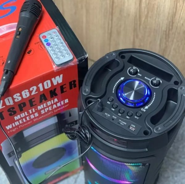 ZQS6210W RGB, hordozható, bluetooth-os hangszóró távirányítóval és mikrofonnal - Image 2