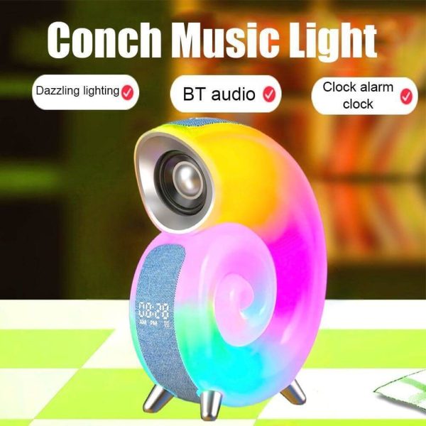 Csigaház Éjszakai fény, Bluetooth hangszoró és ébresztő óra, napfelkelte szimulációval - Image 4
