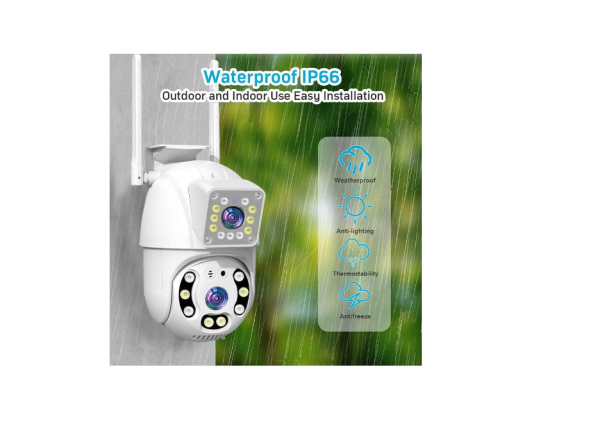 Wifi Smart V360 Pro 2 kamerás biztonsági kamera IP66 8 mp - Image 7